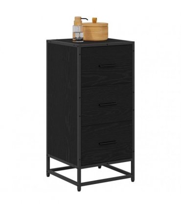 vidaXL Sideboard Black Oak 35.5 x 35 x76 cm