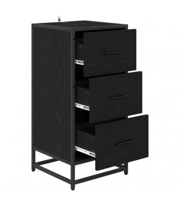 vidaXL Sideboard Black Oak 35.5 x 35 x76 cm