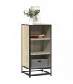 vidaXL Sideboard Sonoma Oak 35.5x35x76 cm Engineered Wood and Metal — V0672051244