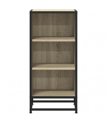 vidaXL Sideboard Sonoma Oak 35.5x35x76 cm Engineered Wood and Metal — V0672051244