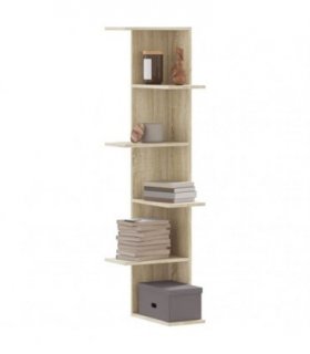 vidaXL Wall Corner Shelf Sonoma Oak 36.5x36.5x140 cm Engineered Wood