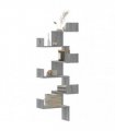 vidaXL Wall Corner Shelf Grey Sonoma 45x45x147 cm Engineered Wood