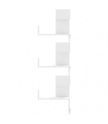 vidaXL Wall Corner Shelf White 45x45x147 cm Engineered Wood