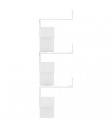 vidaXL Wall Corner Shelf White 45x45x147 cm Engineered Wood