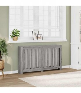 vidaXL Radiator Cover Grey Sonoma 149x20x82 cm Engineered Wood — Size: 149 x 20 x 82 cm