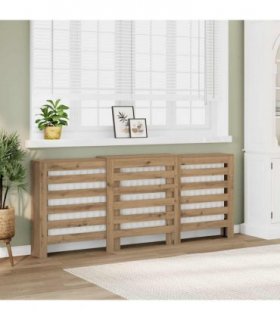 vidaXL Radiator Cover Artisian Oak 205x21.5x83.5 cm Engineered Wood — Colour: artisan oak, Size: 205 x 21.5 x 83.5 cm