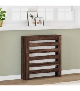 vidaXL Radiator Cover Brown Oak 78x20x82 cm Engineered Wood — Size: 78 x 20 x 82 cm