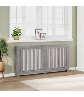 vidaXL Radiator Cover Grey Sonoma 175x20x82 cm Engineered Wood — Size: 175 x 20 x 82 cm — V0672052422