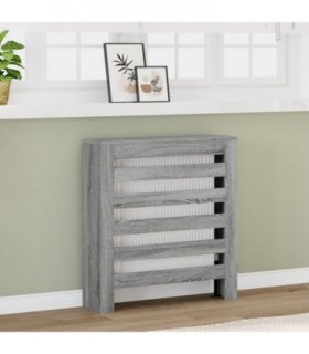 vidaXL Radiator Cover Grey Sonoma 78x20x82 cm Engineered Wood — Size: 78 x 20 x 82 cm