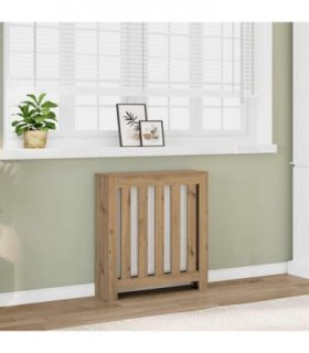 vidaXL Radiator Cover Artisan Oak 78x20x82 cm Engineered Wood — Size: 78 x 20 x 82 cm