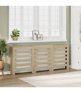 vidaXL Radiator Cover Sonoma Oak 205x21.5x83.5 cm Engineered Wood — Size: 205 x 21.5 x 83.5 cm — V0672052439