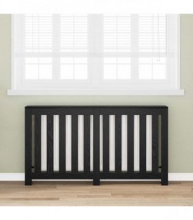 vidaXL Radiator Cover Black Oak 149 x 20 x 82 cm Engineered Wood — V0672052450