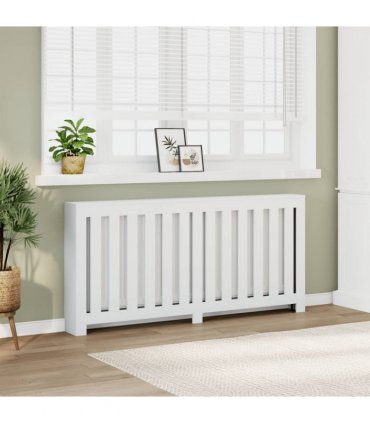 vidaXL Radiator Cover White 175x20x82 cm Engineered Wood — Size: 175 x 20 x 82 cm
