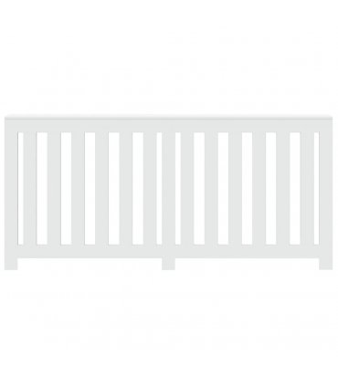 vidaXL Radiator Cover White 175x20x82 cm Engineered Wood — Size: 175 x 20 x 82 cm