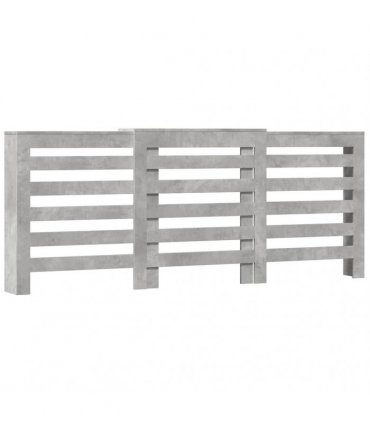 vidaXL Radiator Cover Concrete Grey 205x21.5x83.5 cm Engineered Wood — Size: 205 x 21.5 x 83.5 cm