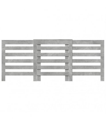 vidaXL Radiator Cover Concrete Grey 205x21.5x83.5 cm Engineered Wood — Size: 205 x 21.5 x 83.5 cm