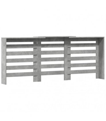 vidaXL Radiator Cover Concrete Grey 205x21.5x83.5 cm Engineered Wood — Size: 205 x 21.5 x 83.5 cm