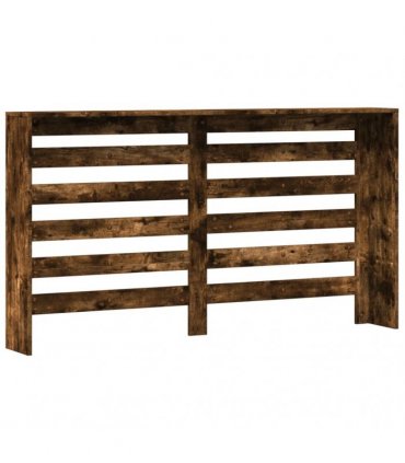 vidaXL Radiator Cover Smoked Oak 149x20x82 cm Engineered Wood — Size: 149 x 20 x 82 cm