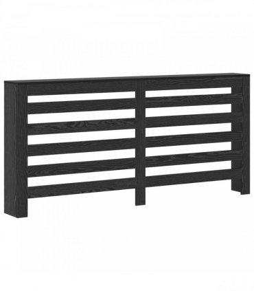 vidaXL Radiator Cover Black Oak 175 x 20 x 82 cm Engineered Wood — V0672052464