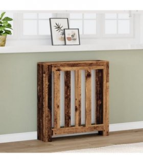 vidaXL Radiator Cover Old Wood 78x20x82 cm Engineered Wood — Size: 78 x 20 x 82 cm