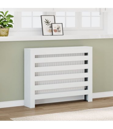 vidaXL Radiator Cover White 104x20x82 cm Engineered Wood — Size: 104 x 20 x 82 cm
