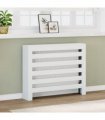 vidaXL Radiator Cover White 104x20x82 cm Engineered Wood — Size: 104 x 20 x 82 cm