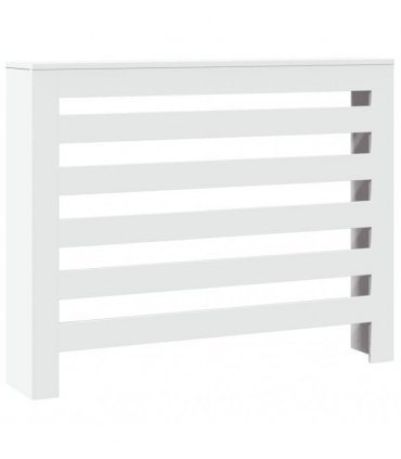 vidaXL Radiator Cover White 104x20x82 cm Engineered Wood — Size: 104 x 20 x 82 cm