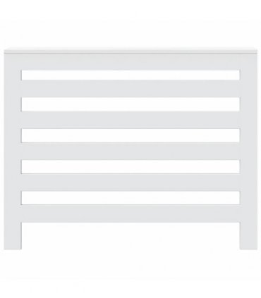 vidaXL Radiator Cover White 104x20x82 cm Engineered Wood — Size: 104 x 20 x 82 cm