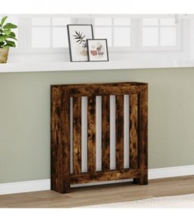 vidaXL Radiator Cover Smoked Oak 78x20x82 cm Engineered Wood — Size: 78 x 20 x 82 cm