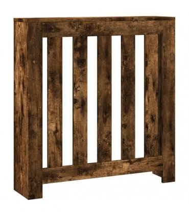 vidaXL Radiator Cover Smoked Oak 78x20x82 cm Engineered Wood — Size: 78 x 20 x 82 cm