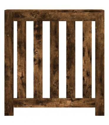 vidaXL Radiator Cover Smoked Oak 78x20x82 cm Engineered Wood — Size: 78 x 20 x 82 cm