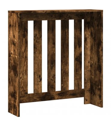 vidaXL Radiator Cover Smoked Oak 78x20x82 cm Engineered Wood — Size: 78 x 20 x 82 cm