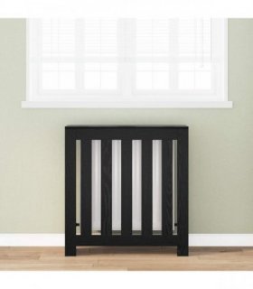 vidaXL Radiator Cover Black Oak 78 x 20 x 82 cm Engineered Wood