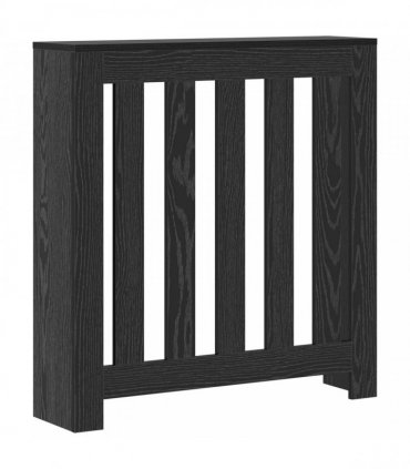 vidaXL Radiator Cover Black Oak 78 x 20 x 82 cm Engineered Wood