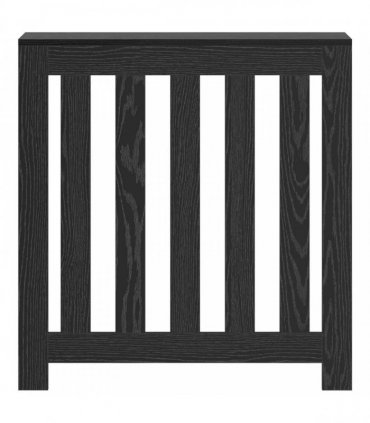 vidaXL Radiator Cover Black Oak 78 x 20 x 82 cm Engineered Wood