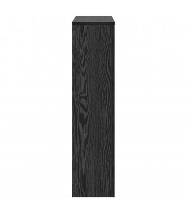 vidaXL Radiator Cover Black Oak 78 x 20 x 82 cm Engineered Wood