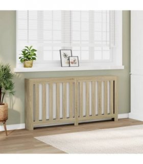 vidaXL Radiator Cover Sonoma Oak 175x20x82 cm Engineered Wood — Size: 175 x 20 x 82 cm — V0672052472