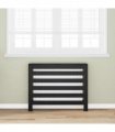 vidaXL Radiator Cover Black Oak 104 x 20 x 82 cm Engineered Wood — V0672052473
