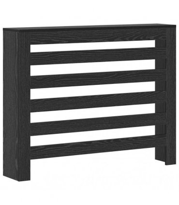 vidaXL Radiator Cover Black Oak 104 x 20 x 82 cm Engineered Wood — V0672052473
