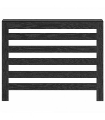 vidaXL Radiator Cover Black Oak 104 x 20 x 82 cm Engineered Wood — V0672052473