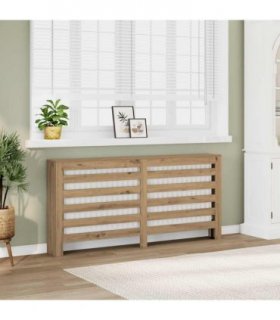vidaXL Radiator Cover Artisian Oak 175x20x82 cm Engineered Wood — Colour: artisan oak, Size: 175 x 20 x 82 cm — V0672052474