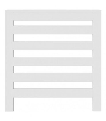 vidaXL Radiator Cover White 78x20x82 cm Engineered Wood — Size: 78 x 20 x 82 cm — V0672052477