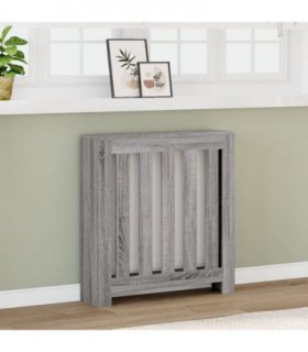 vidaXL Radiator Cover Grey Sonoma 78x20x82 cm Engineered Wood — Size: 78 x 20 x 82 cm — V0672052479