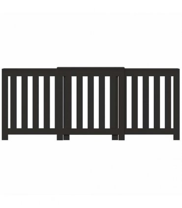 vidaXL Radiator Cover Black 205x21.5x83.5 cm Engineered Wood — Size: 205 x 21.5 x 83.5 cm — V0672052480