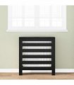 vidaXL Radiator Cover Black Oak 78 x 20 x 82 cm Engineered Wood — V0672052481