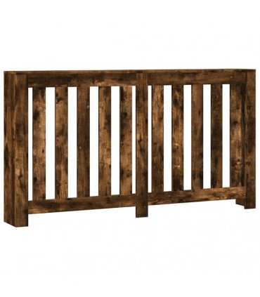 vidaXL Radiator Cover Smoked Oak 149x20x82 cm Engineered Wood — Size: 149 x 20 x 82 cm — V0672052482
