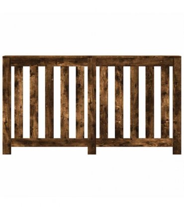 vidaXL Radiator Cover Smoked Oak 149x20x82 cm Engineered Wood — Size: 149 x 20 x 82 cm — V0672052482