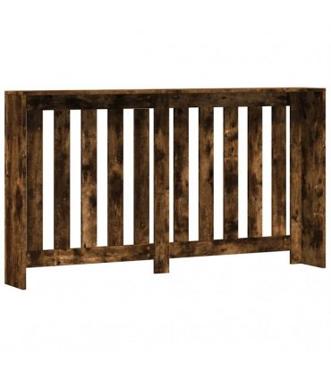 vidaXL Radiator Cover Smoked Oak 149x20x82 cm Engineered Wood — Size: 149 x 20 x 82 cm — V0672052482