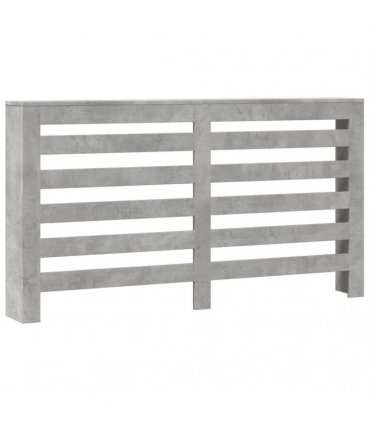 vidaXL Radiator Cover Concrete Grey 149x20x82 cm Engineered Wood — Size: 149 x 20 x 82 cm — V0672052483