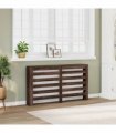vidaXL Radiator Cover Brown Oak 149x20x82 cm Engineered Wood — Size: 149 x 20 x 82 cm